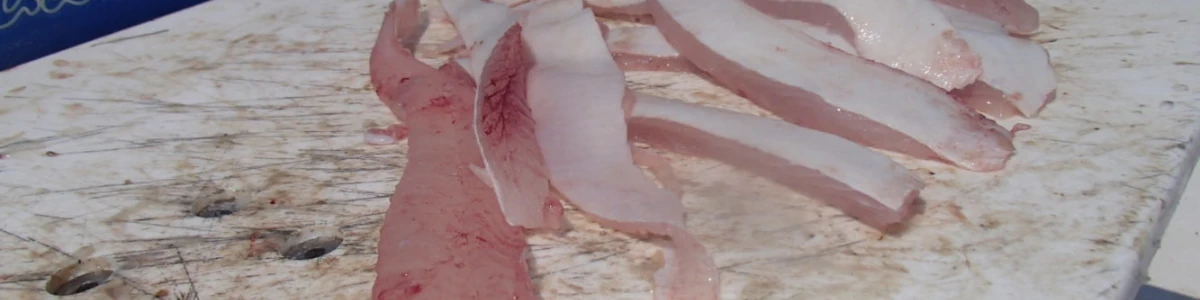 Close-up of strip baits