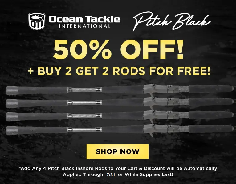 Save 50% OFF + Buy 2 Get 2 Free OTI Pitch Black Inshore Rods